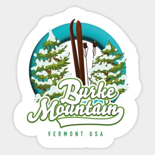 Burke mountain vermont us ski logo Sticker